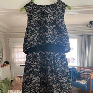 Nicole Miller Artelier Faux Lace Dress